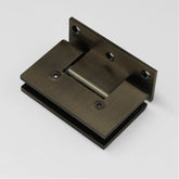 FORGE Frameless Shower Hinge Glass to Wall L-Shape 90 Degrees - Dark Antique Brass
